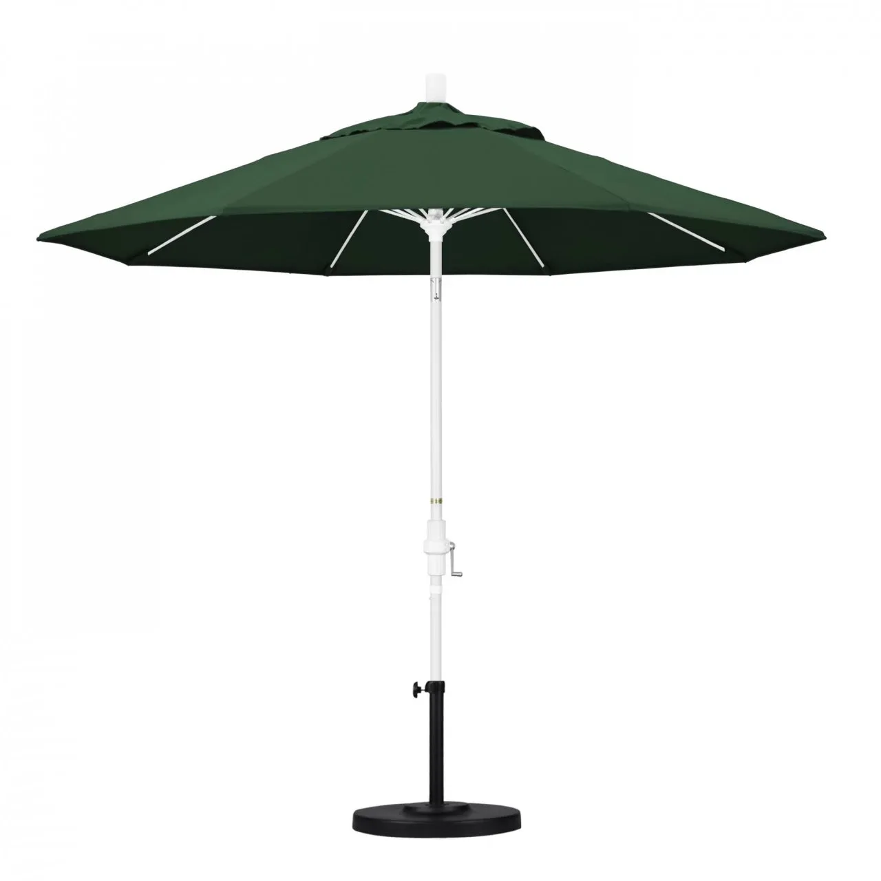 California Umbrella Sun Master Series 9 ft Patio Umbrella - Stylish Collar Tilt with Crank Lift for Easy Use