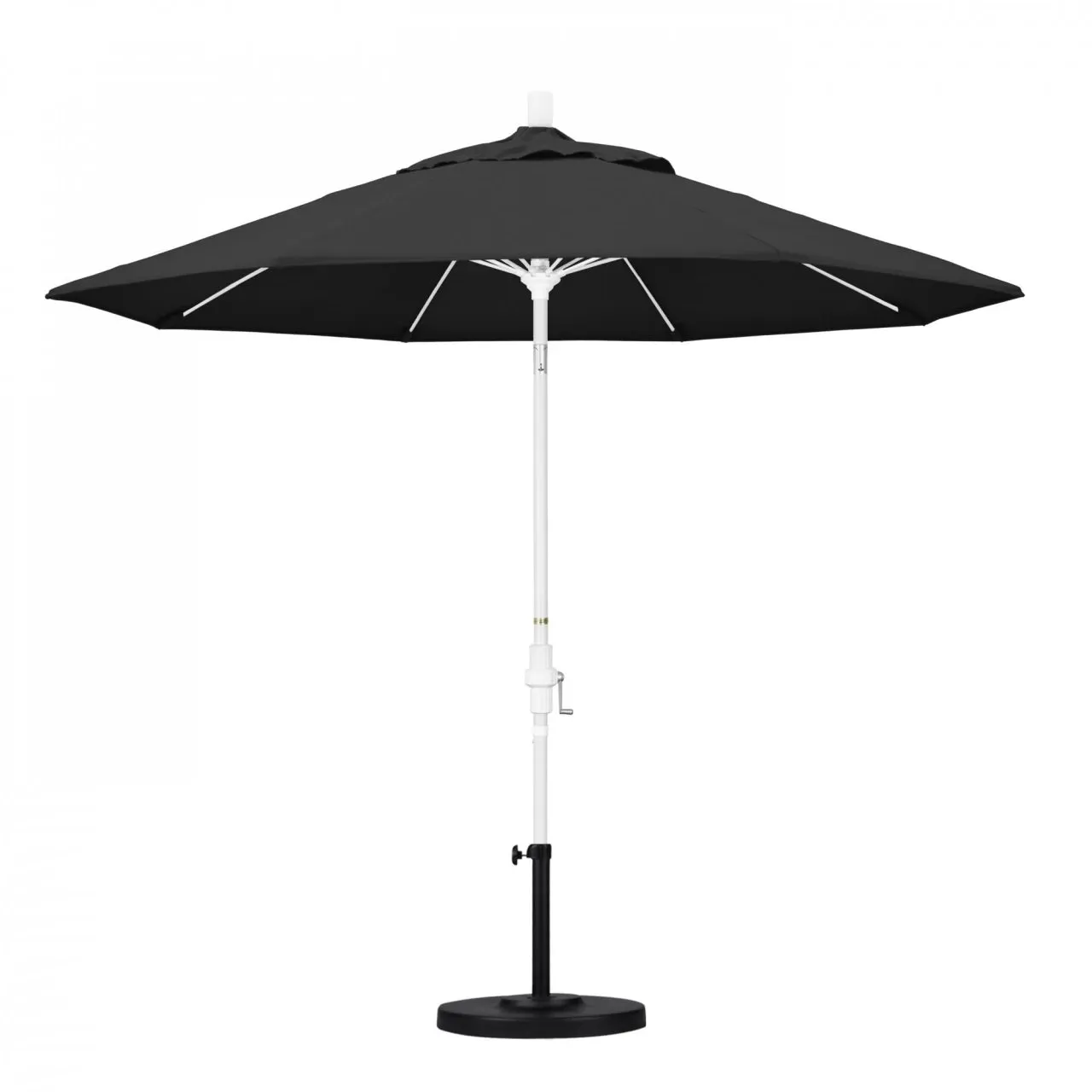 California Umbrella Sun Master Series 9 ft Patio Umbrella - Stylish Collar Tilt with Crank Lift for Easy Use