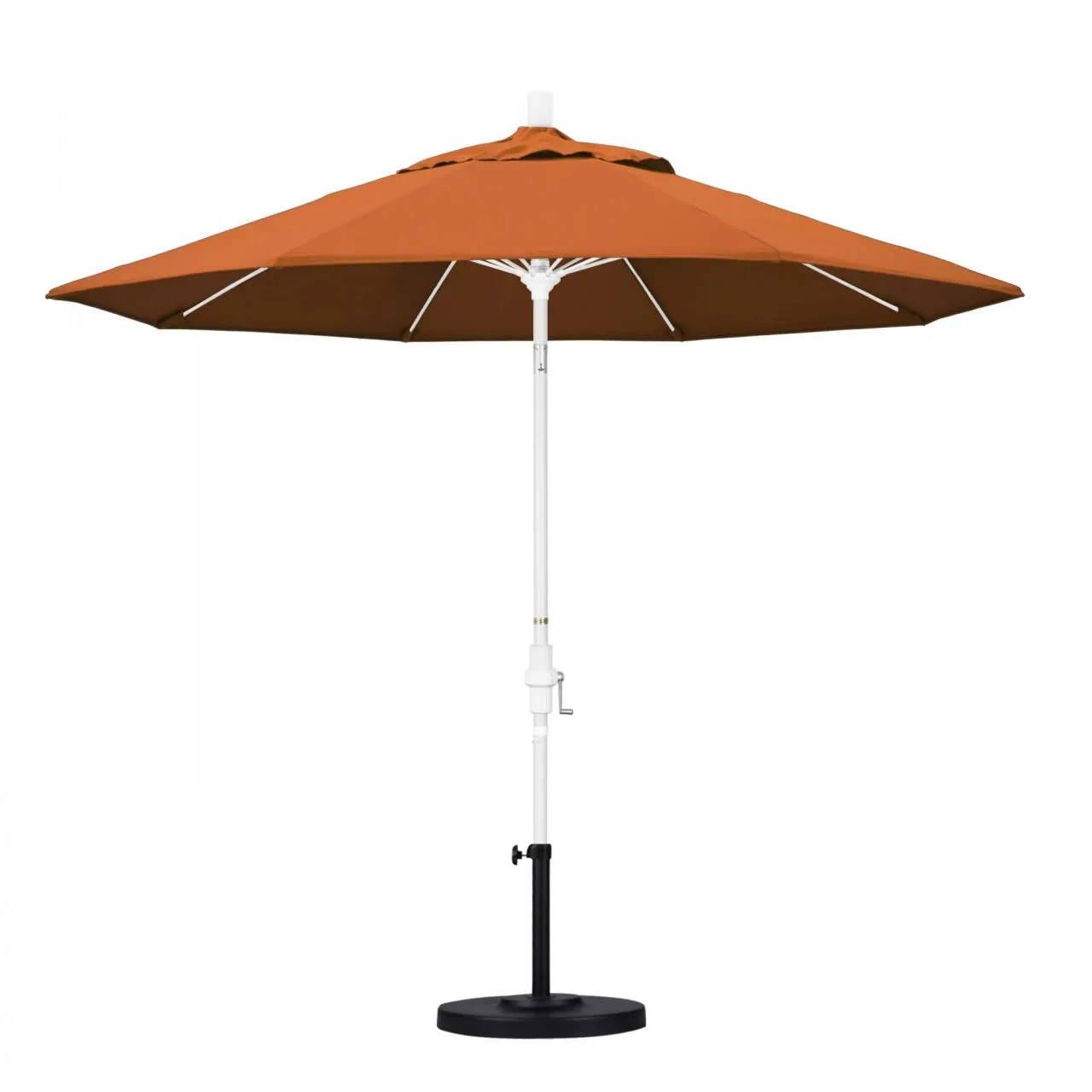California Umbrella Sun Master Series 9 ft Patio Umbrella - Stylish Collar Tilt with Crank Lift for Easy Use