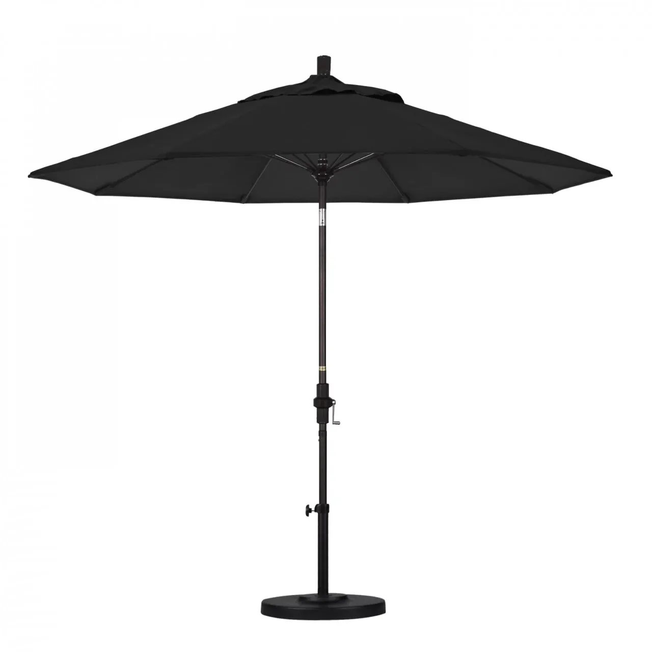 California Umbrella Sun Master Series 9 ft Patio Umbrella - Stylish Collar Tilt with Crank Lift for Easy Use