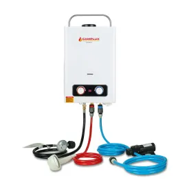 Camplux 1.58 GPM Outdoor Tankless Propane Water Heater with 1.2 GPM Water Pump