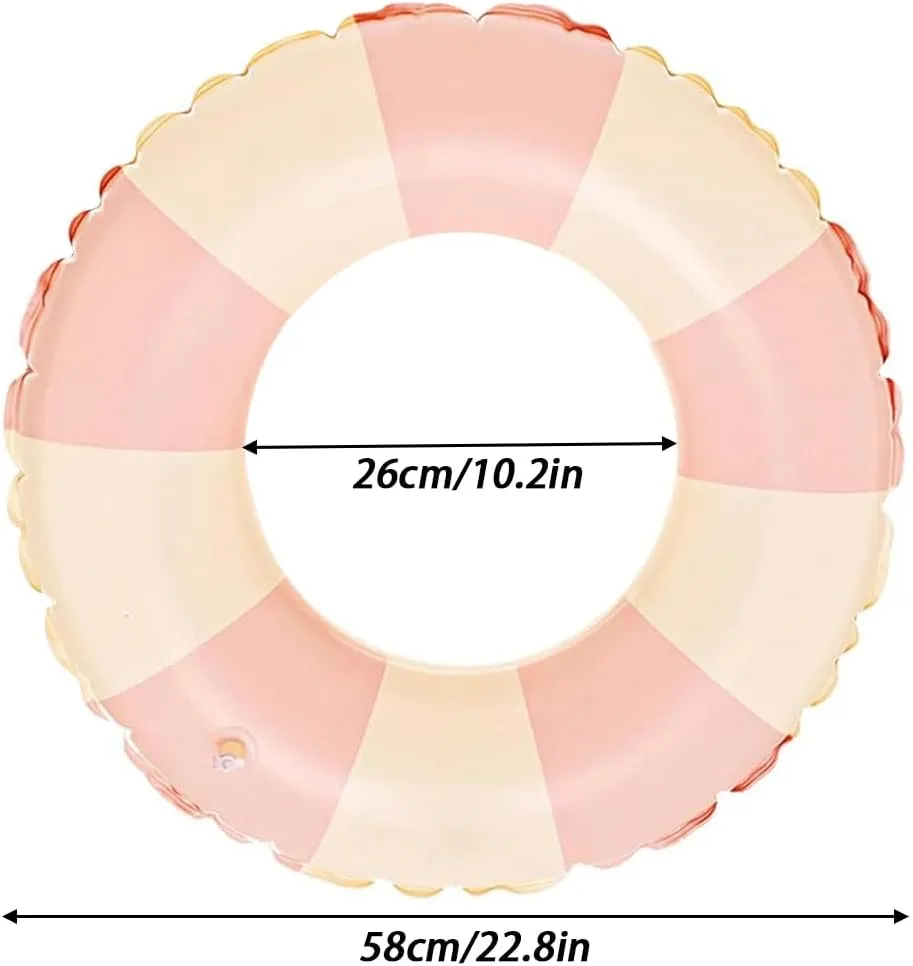 Children Swimming Ring, Inflatable Pool Floats Swim Tube Raft Toy with Fruits Mermaid Decorations Summer Water Fun Lounge Beach Lake Party Supplies for Kids