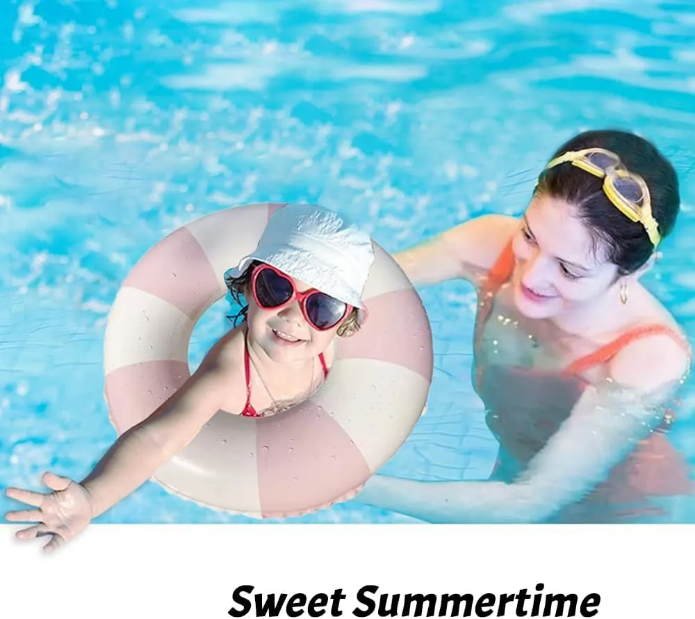 Children Swimming Ring, Inflatable Pool Floats Swim Tube Raft Toy with Fruits Mermaid Decorations Summer Water Fun Lounge Beach Lake Party Supplies for Kids