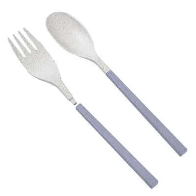 Compact Foldable Wheat Straw Cutlery Set