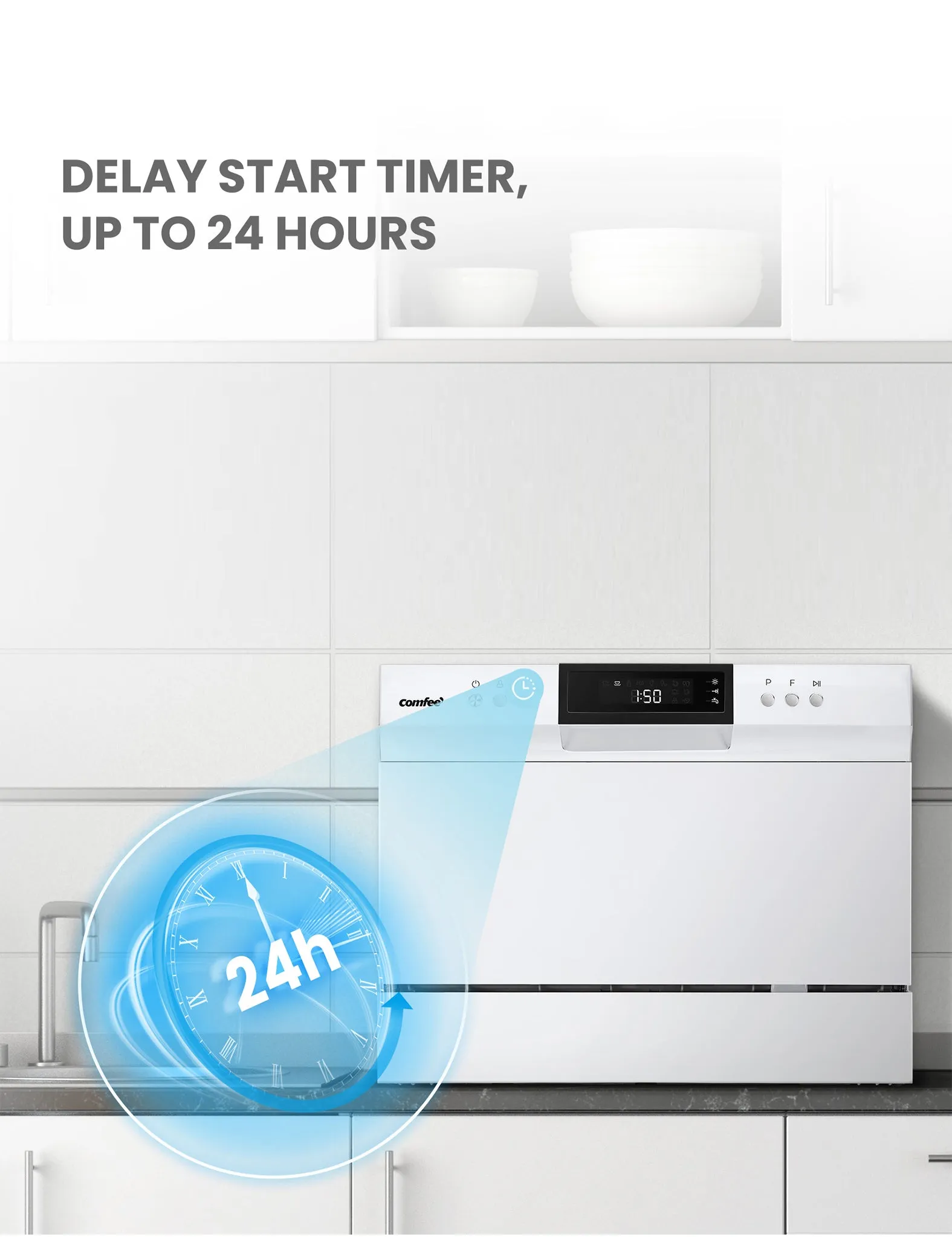 Countertop Portable Dishwasher  - White