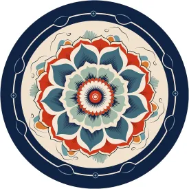 Extra Large Round Meditation Mat Circular Anti Slip Oversize Rubber Furniture Pad for Yoga,Meditation,Pilates,Exercise for Home Outdoor(140CM X 3.5MM Thick)
