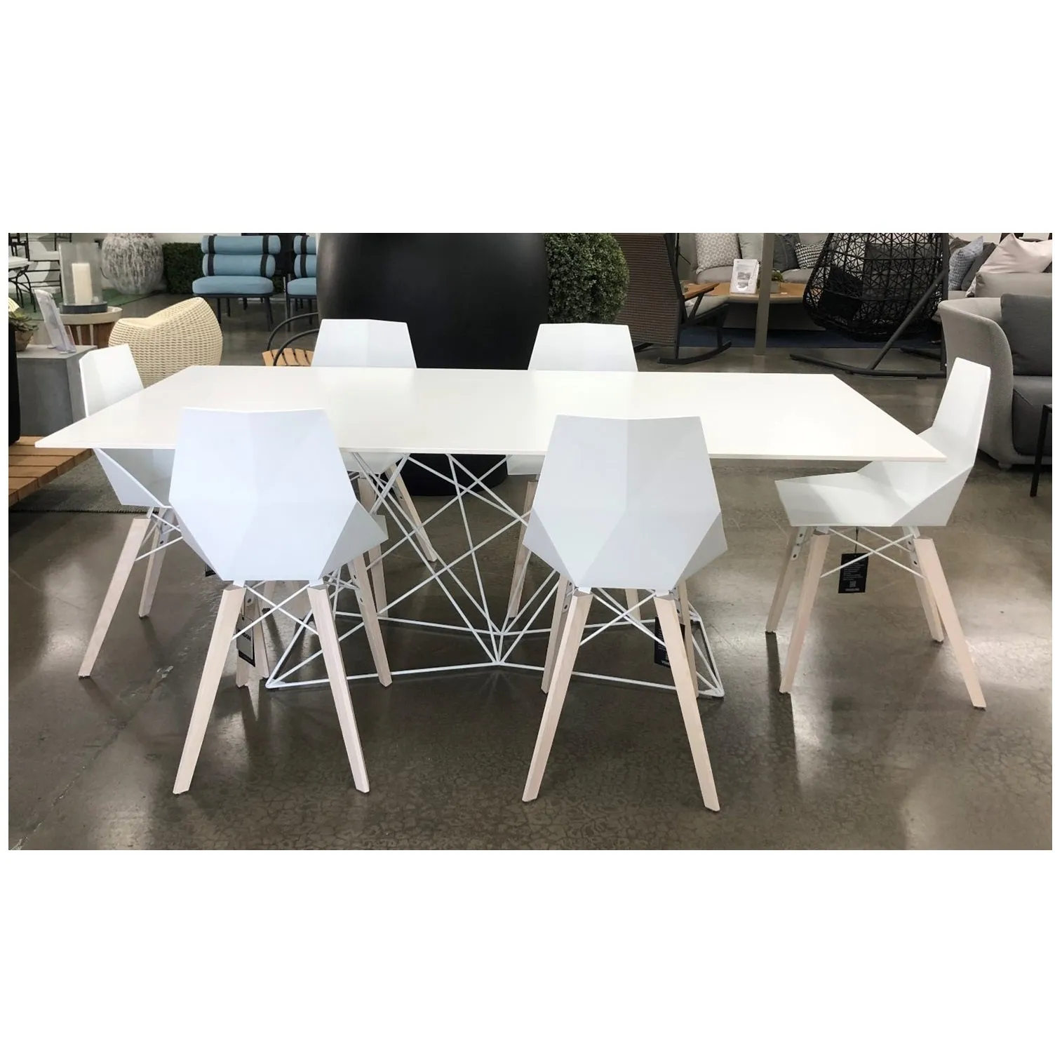 Faz Dining Table and Wood Chairs (Sold as a Set of 7)