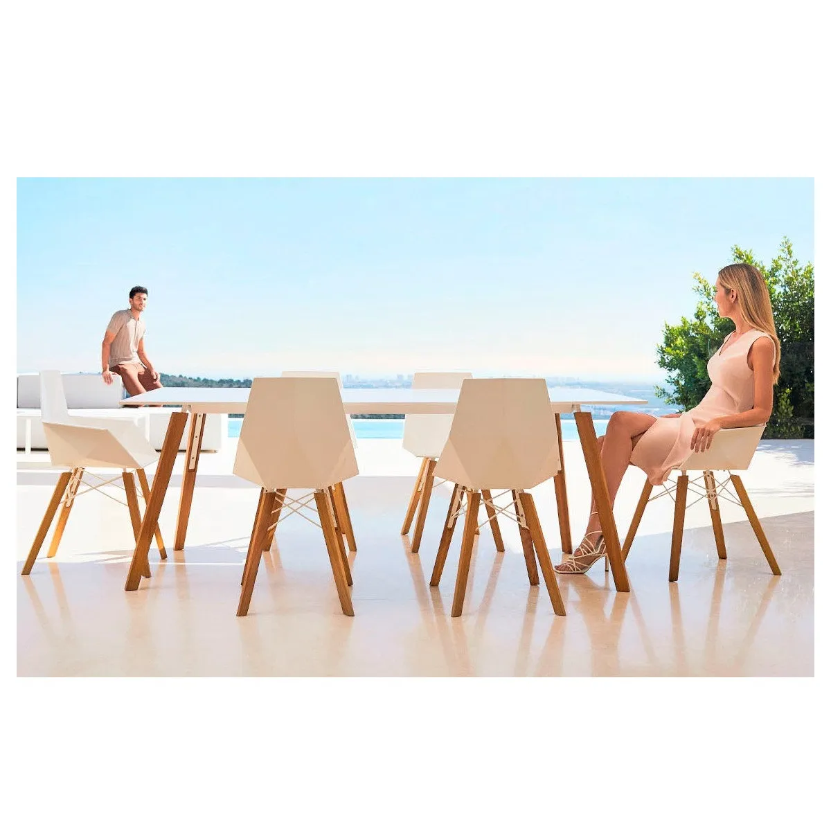 Faz Dining Table and Wood Chairs (Sold as a Set of 7)