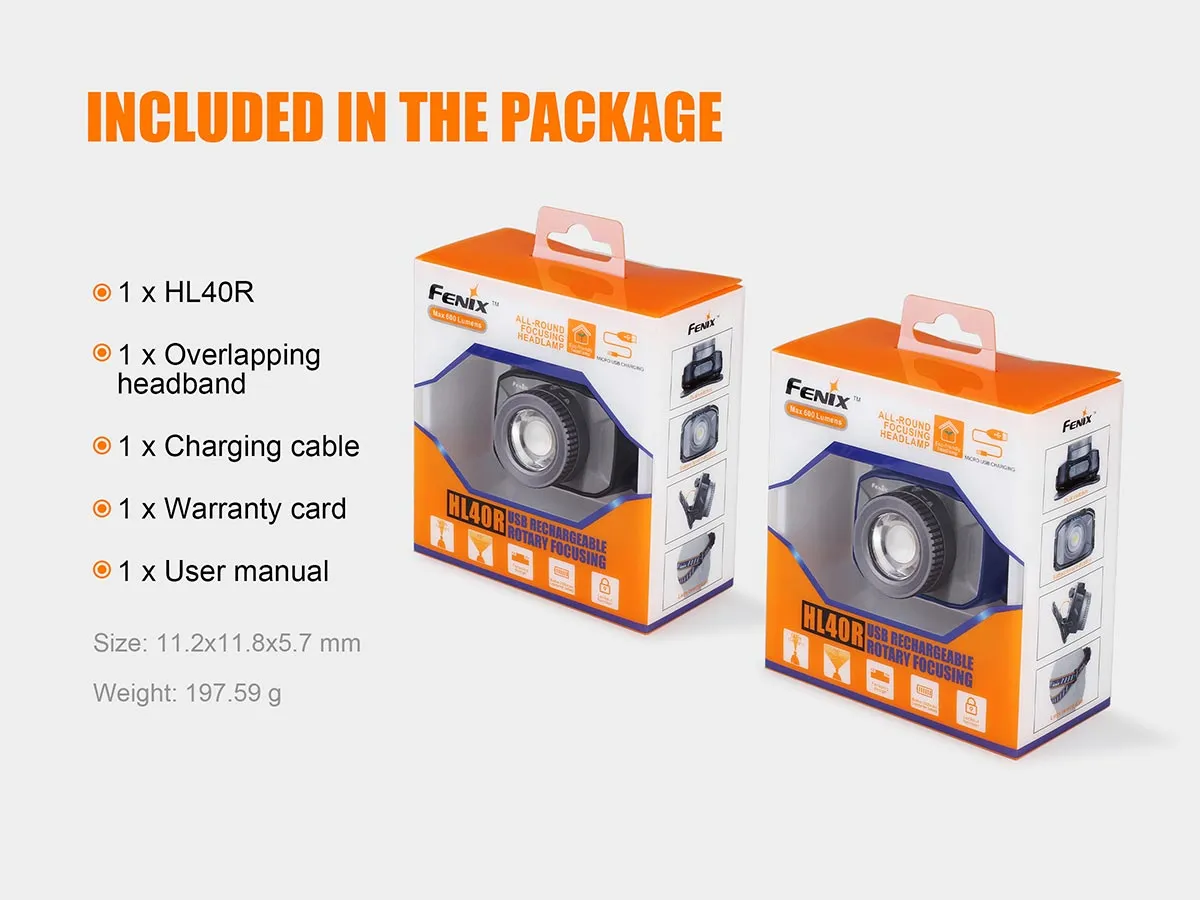 Fenix HL40R LED Headlamp 600 Lumen