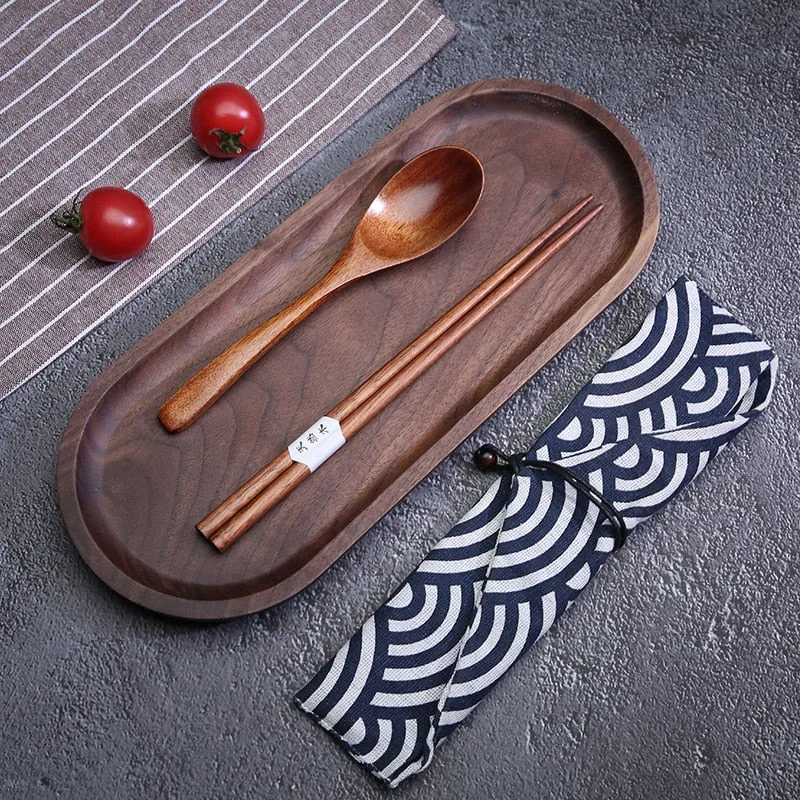 Funki Buys | Cutlery Sets | Portable 2-3-Pcs Wooden Cutlery Set | Eco
