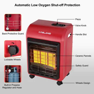 Gasland Outdoor Portable Cabinet Heater - Red