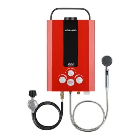 Gasland Outdoor Portable Tankless Water Heater - 1.58GPM 6L - Red