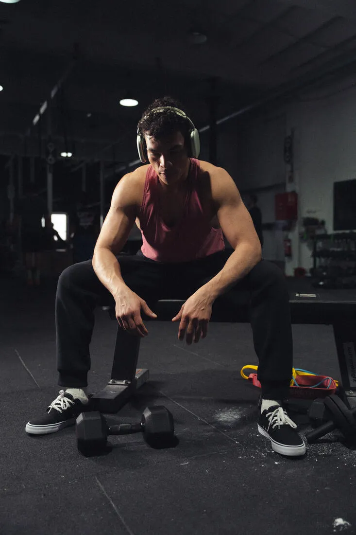 Haltère de cross training et musculation 10 kg - Dumbbell hexagonale noire