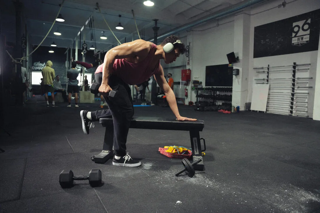 Haltère de cross training et musculation 10 kg - Dumbbell hexagonale noire