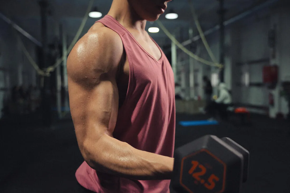Haltère de cross training et musculation 10 kg - Dumbbell hexagonale noire