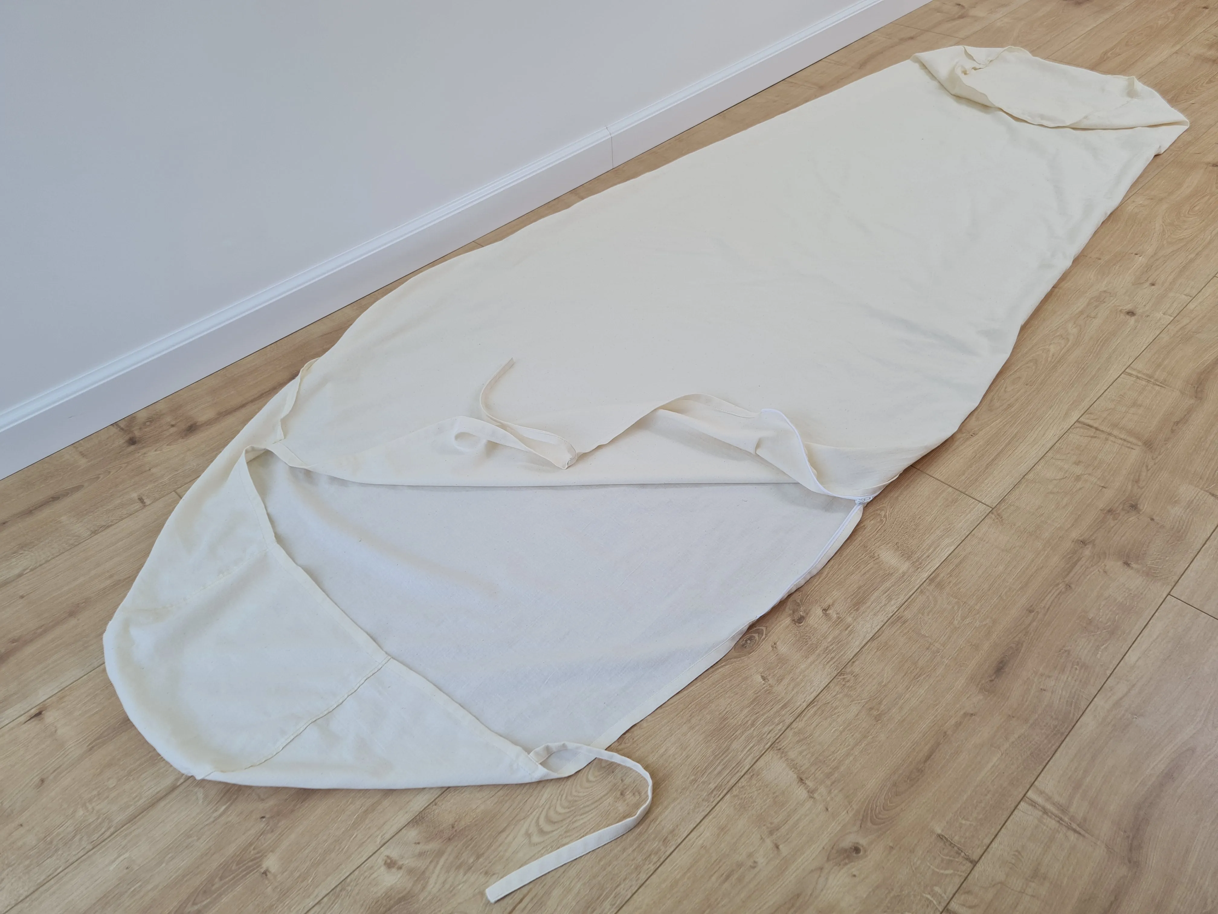 HEMP Sleeping Bag Liner hooded with Zipper for Camping Hiking Hostel Travel organic non-dyed hemp fabric custom made