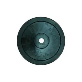 Irm-Fitness Factory Rubber Covered Plates W/O Ring 10Kg Fitness Weight Black