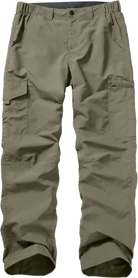 Mens Hiking Pants Quick Dry UPF 50 Travel Fishing Safari Cargo Pants Boy Scout Pants