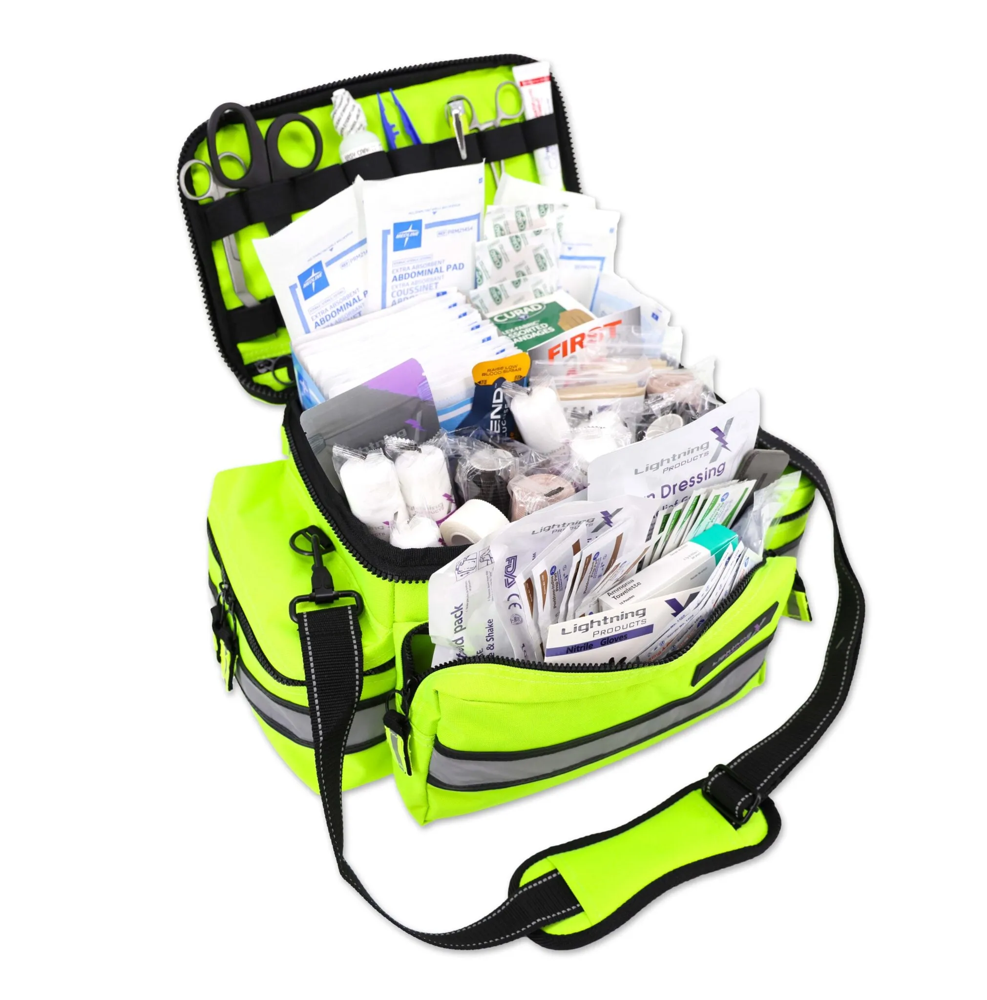 Mid-Sized First Responder EMT Bag w/ Basic Fill Kit A