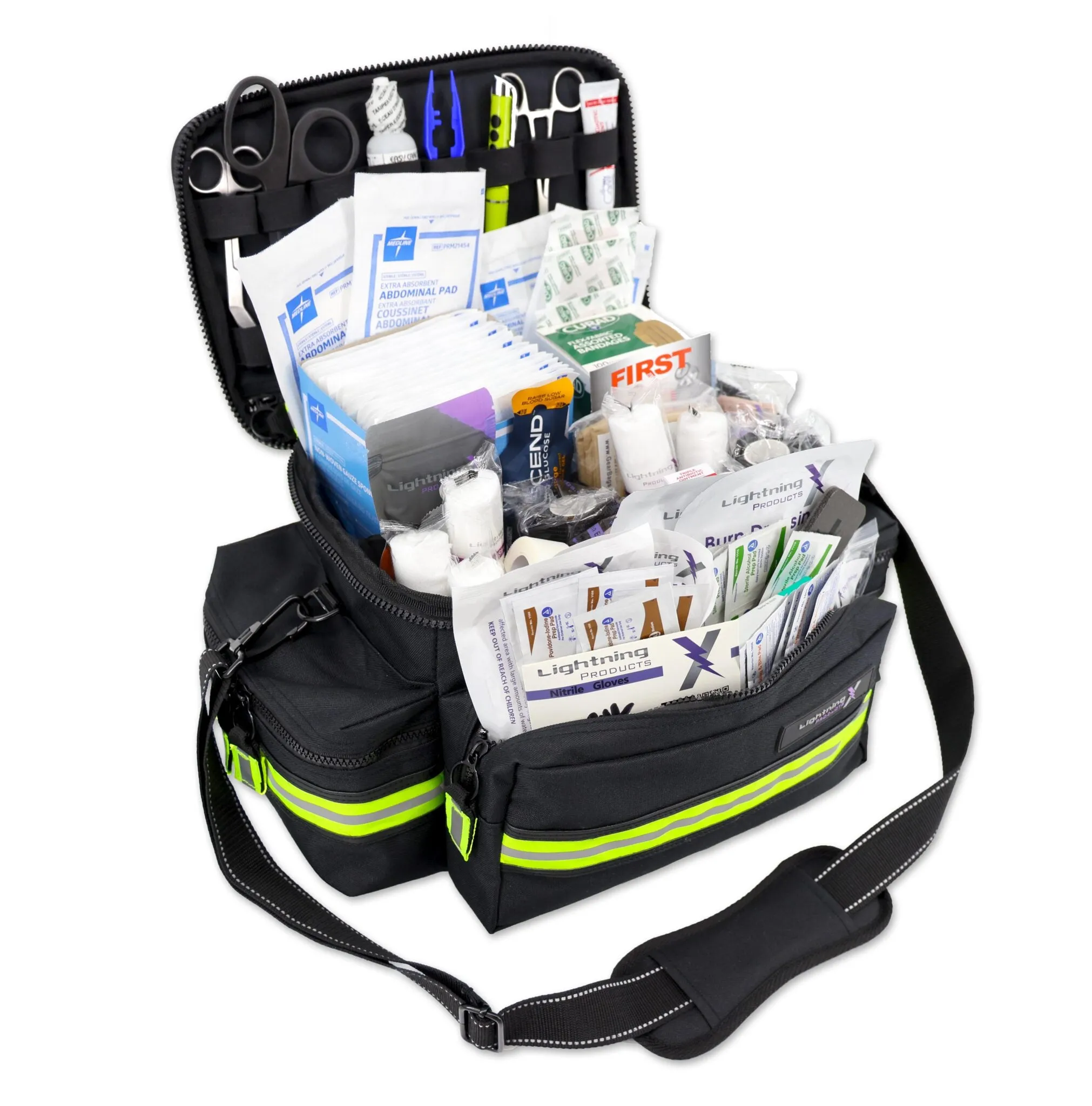 Mid-Sized First Responder EMT Bag w/ Basic Fill Kit A