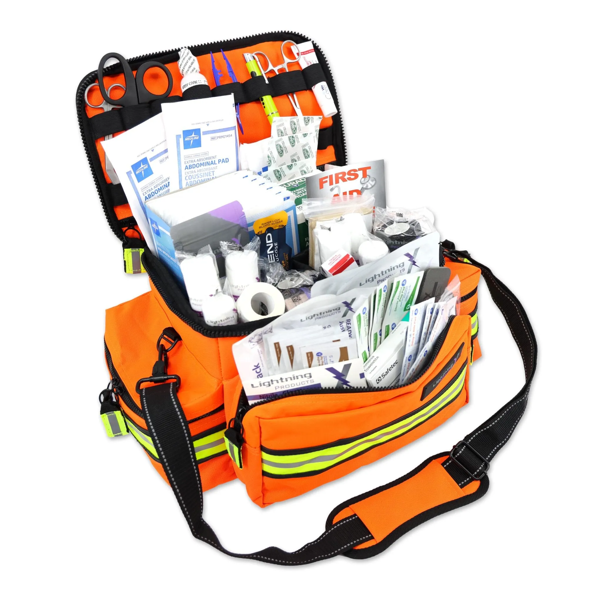 Mid-Sized First Responder EMT Bag w/ Basic Fill Kit A