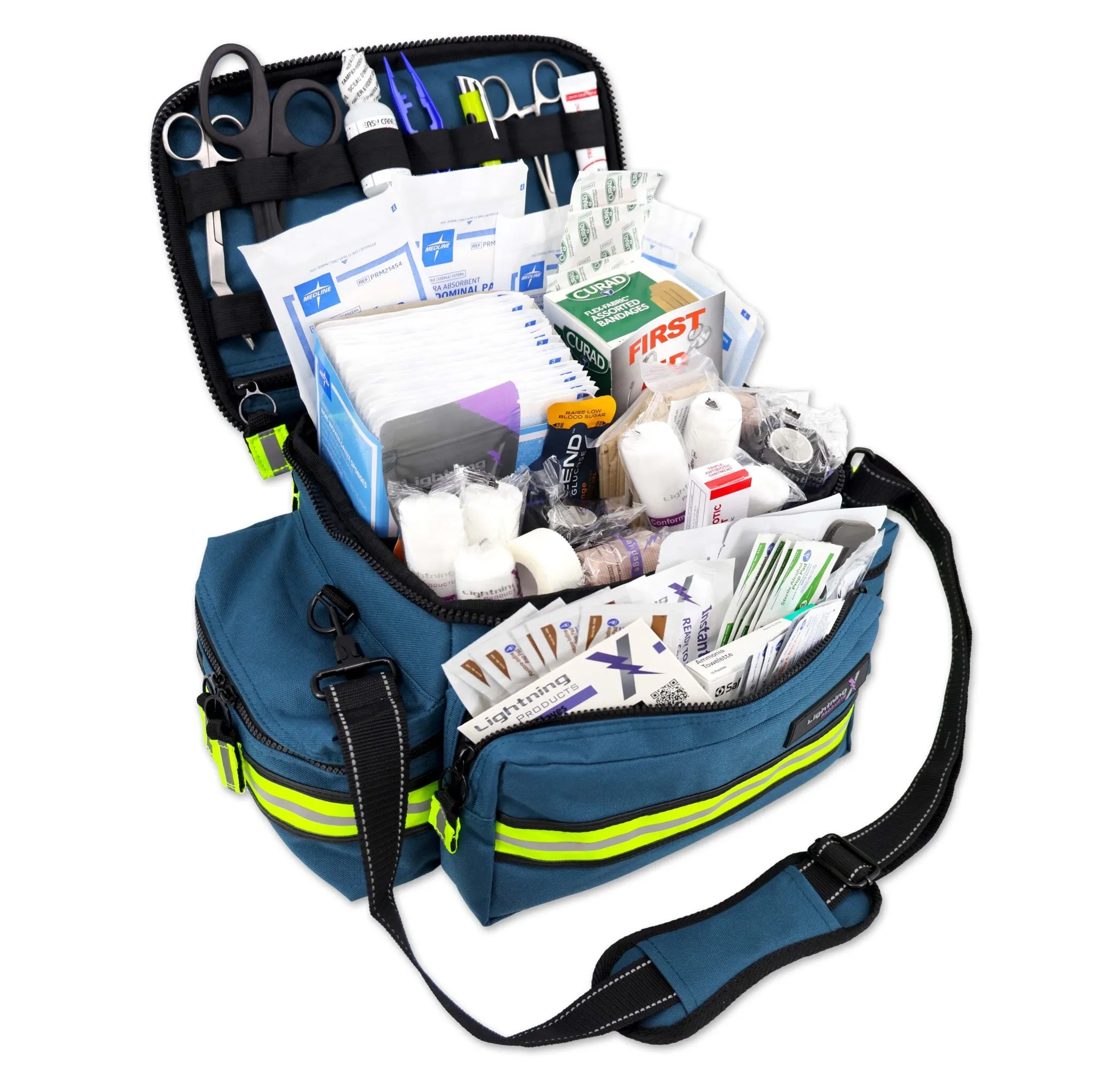 Mid-Sized First Responder EMT Bag w/ Basic Fill Kit A