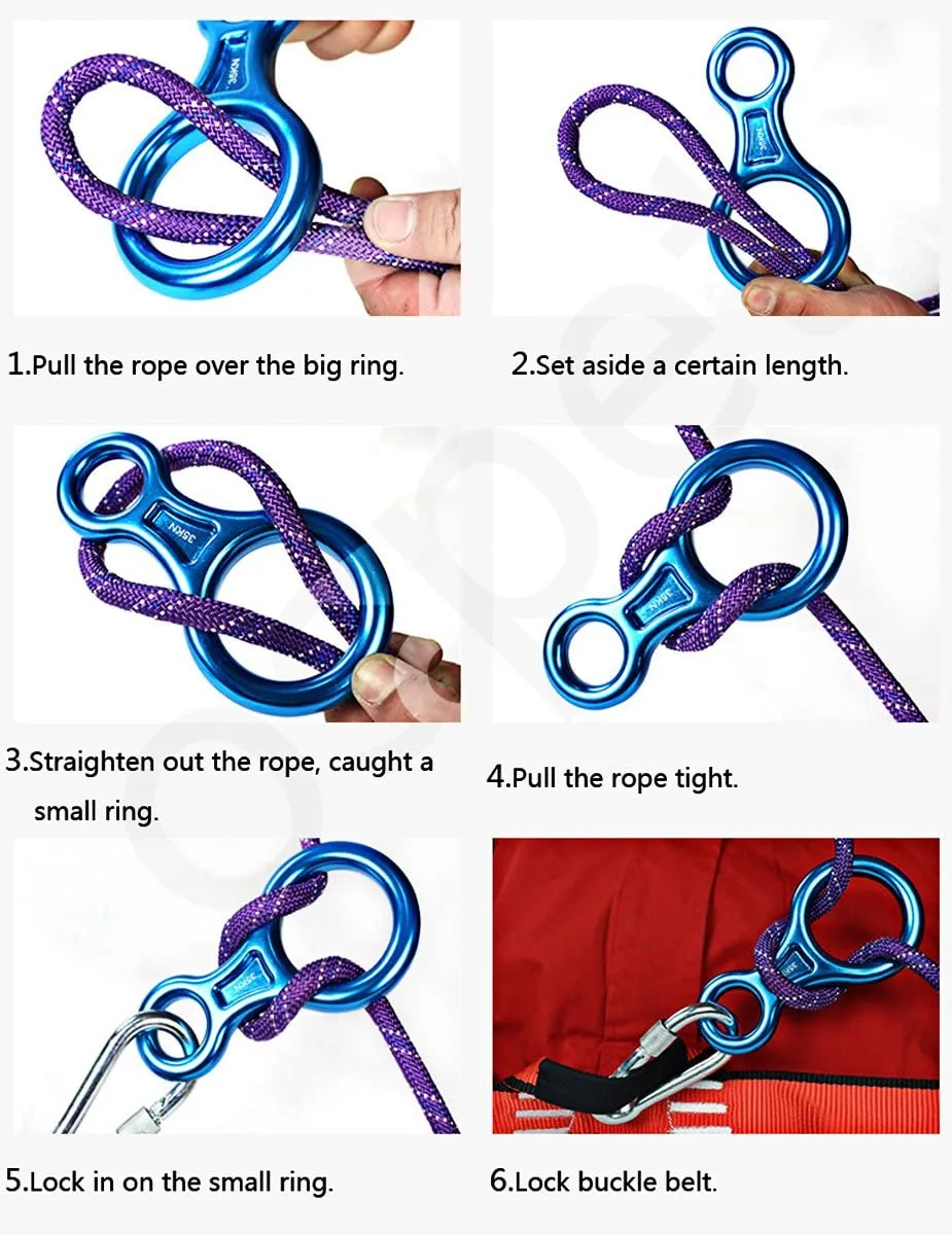 NewDoar 8 Descender Downhill Equipment Rigging Plate 40kN Rescue