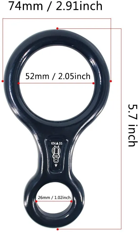 NewDoar 8 Descender Downhill Equipment Rigging Plate 40kN Rescue