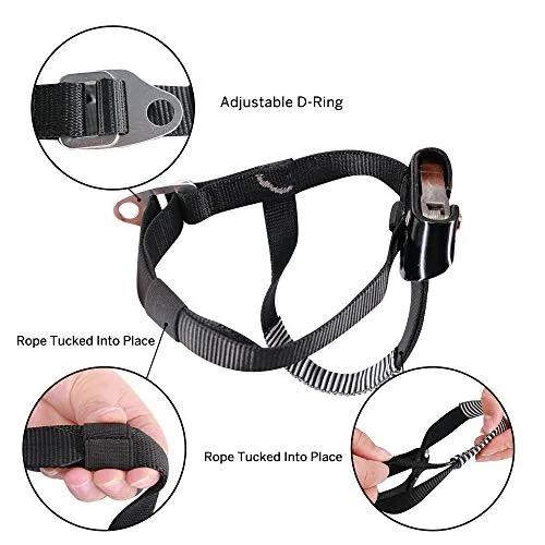 NewDoar Right Foot Ascender Riser Rock Climbing CE Certified(Right Black)