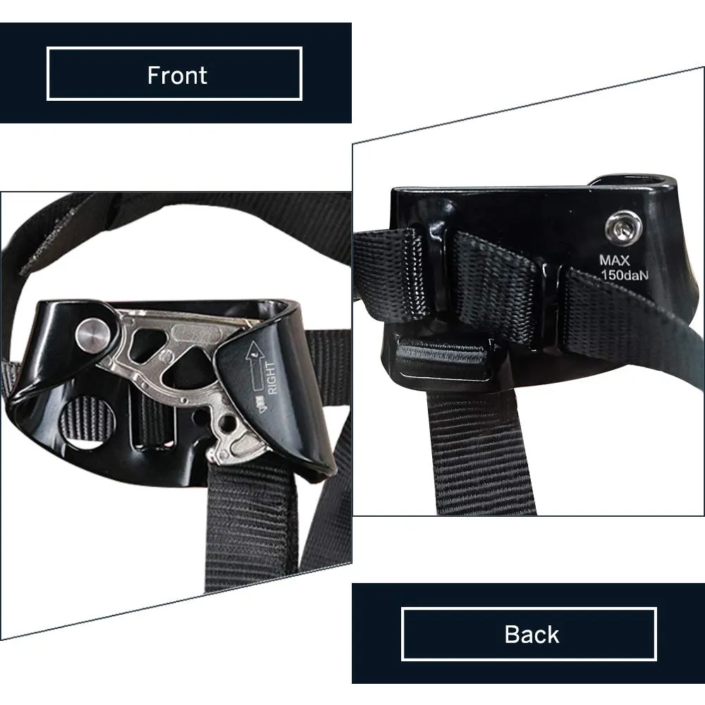 NewDoar Right Foot Ascender Riser Rock Climbing CE Certified(Right Black)