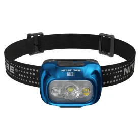 Nitecore NU31 Lightweight Headlamp w/ aux. Red Beam (550 Lumens | USB-C Rechargeable)