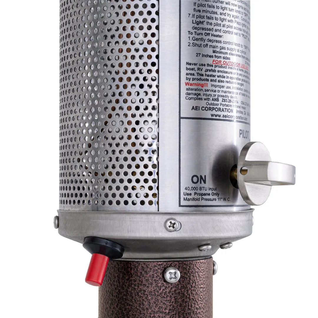Patio Comfort NPC05 AB Bronze Portable Natural Gas Patio Heater
