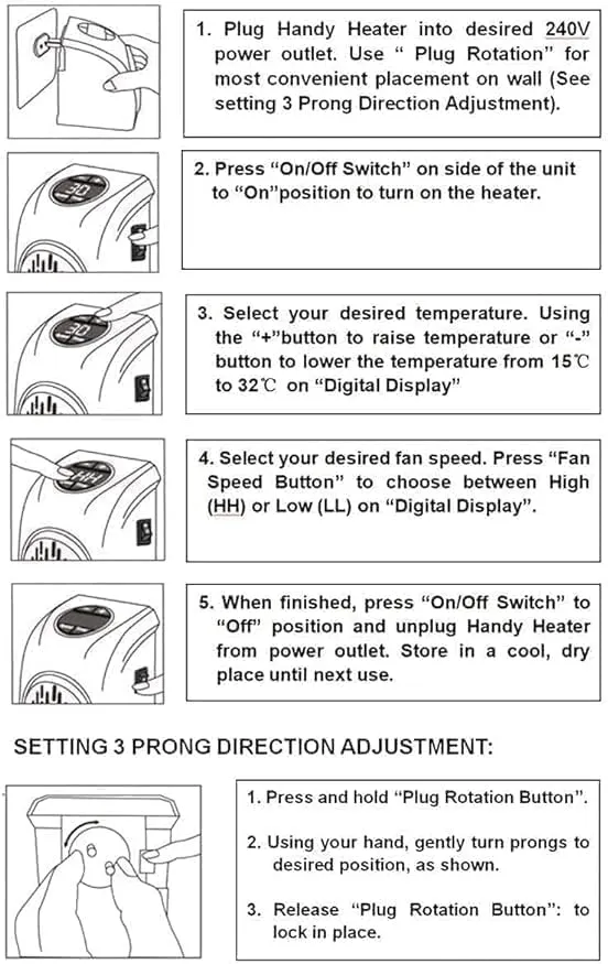 Portable 400W Plug-In Room Heater