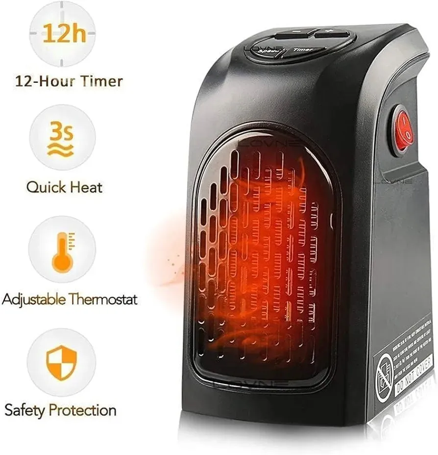 Portable 400W Plug-In Room Heater