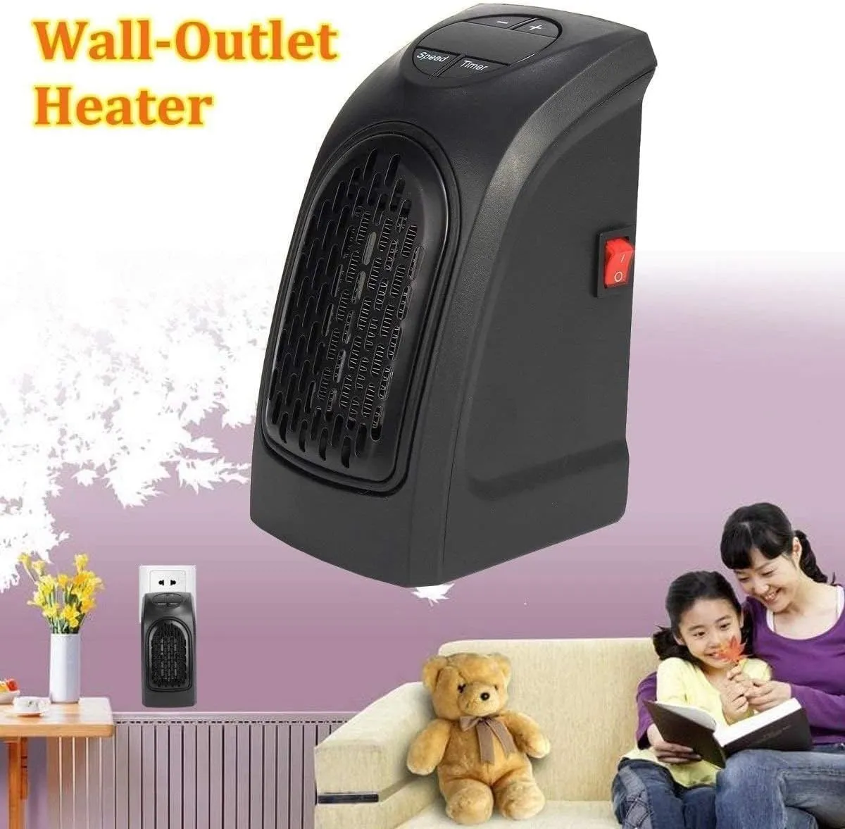 Portable 400W Plug-In Room Heater