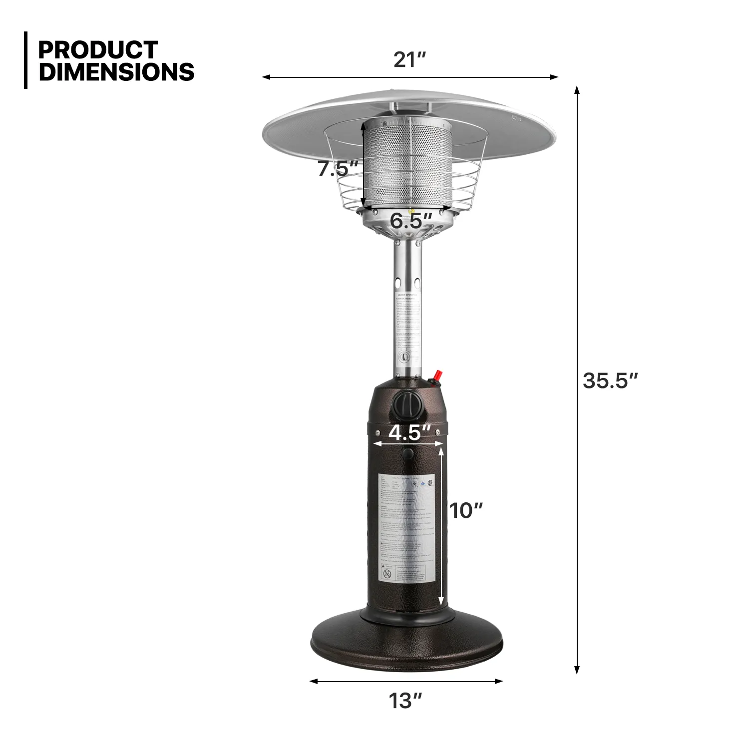 Portable Patio Heater - Gold