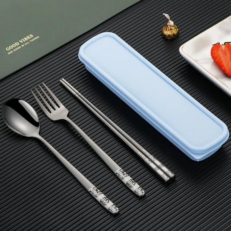 Portable Stainless Steel Tableware Set for Students and Office Workers