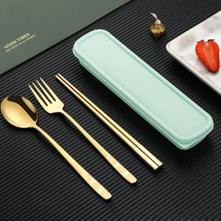 Portable Stainless Steel Tableware Set for Students and Office Workers