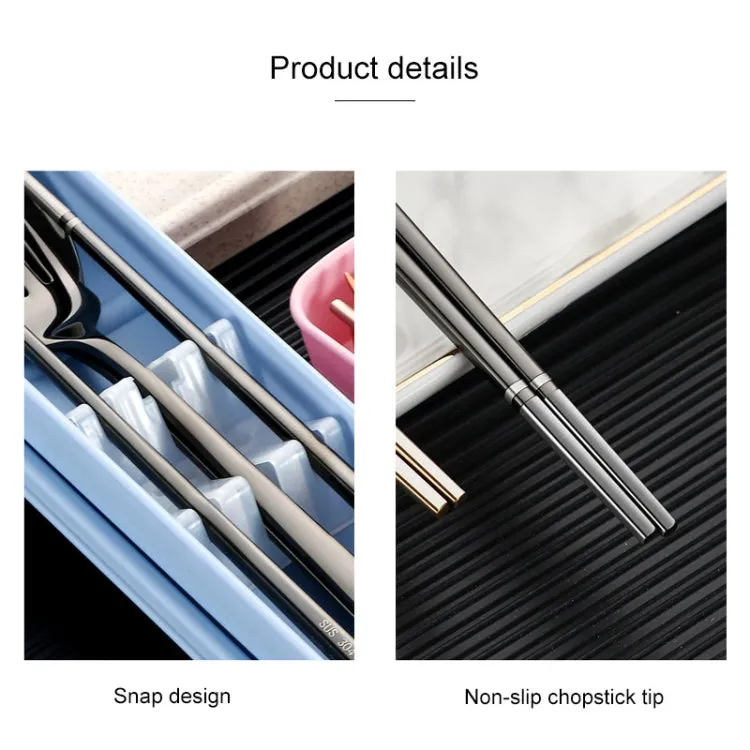 Portable Stainless Steel Tableware Set for Students and Office Workers