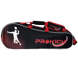 Prokick Badminton Kitbag with Double Zipper Compartments - Black/Red