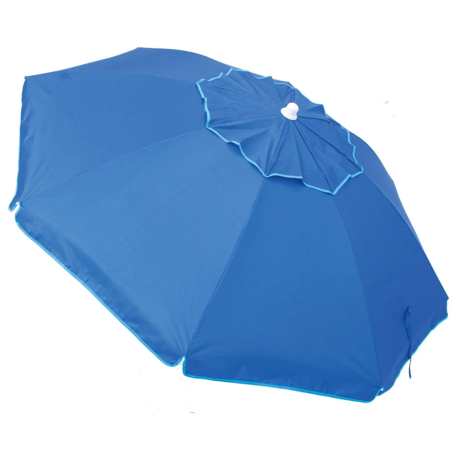 RIO | 6.5 ft Tilt Beach Blue Umbrella With Integrated Sand Anchor