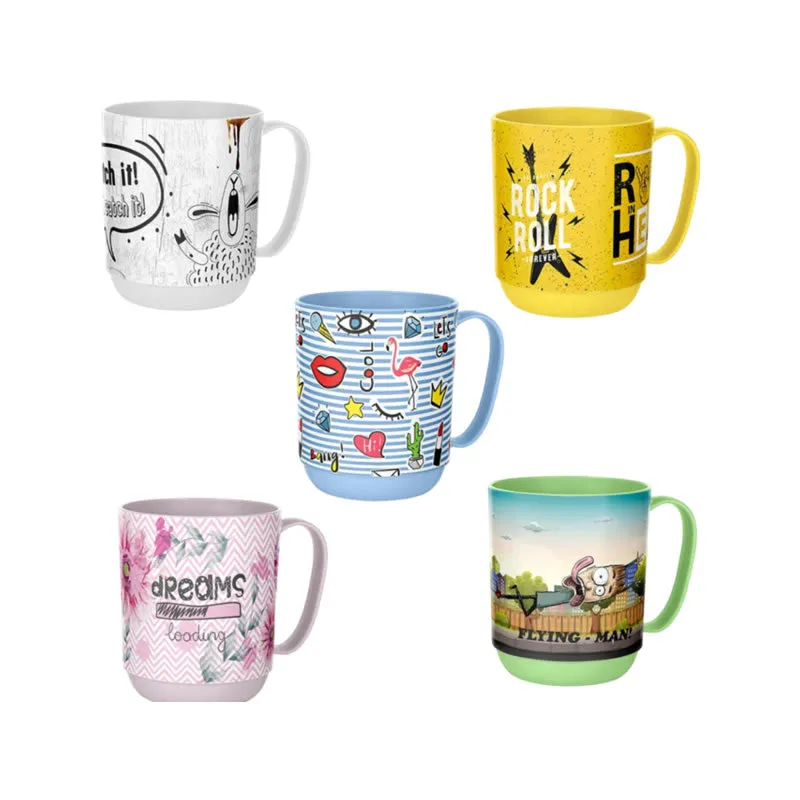 Set Of 4 Portable 400Ml Decorative Coffee Mugs Ap-9089