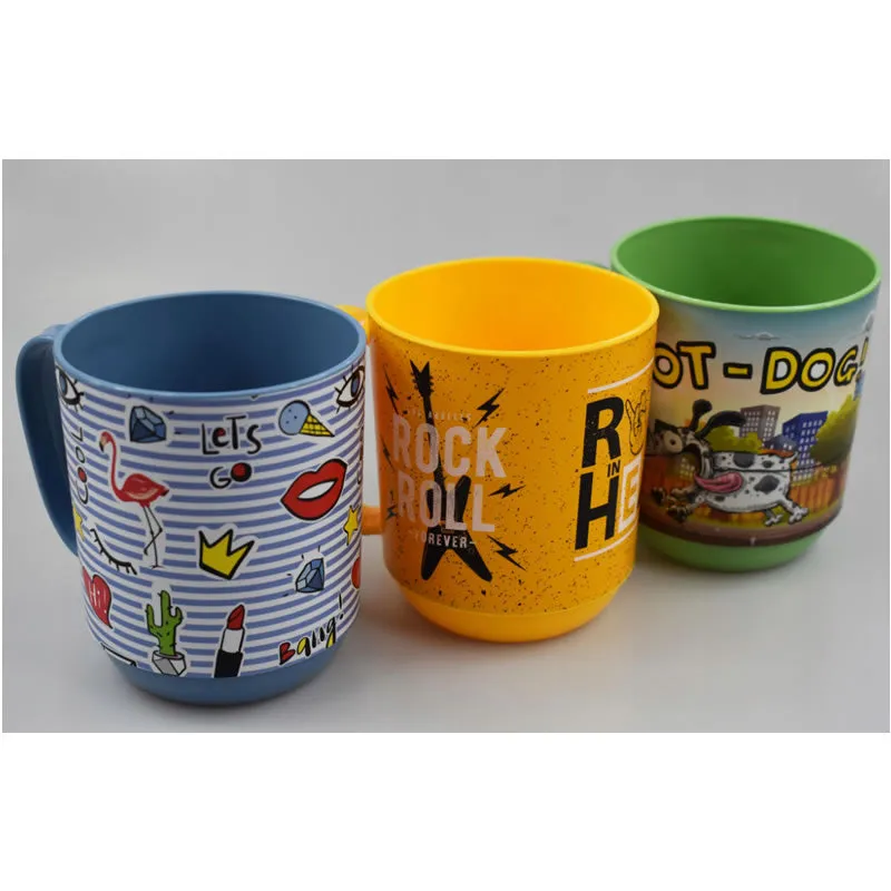 Set Of 4 Portable 400Ml Decorative Coffee Mugs Ap-9089