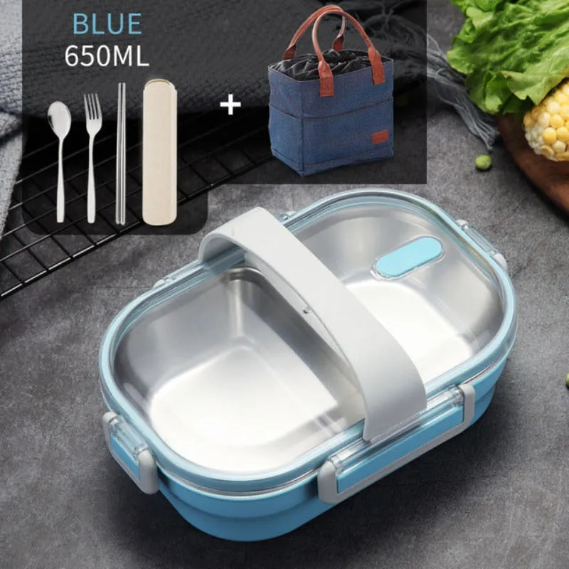 Stainless Steel Children's Lunch Box - Waterproof and Portable