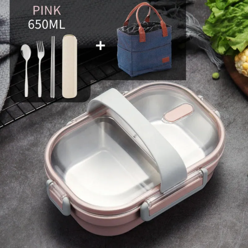 Stainless Steel Children's Lunch Box - Waterproof and Portable