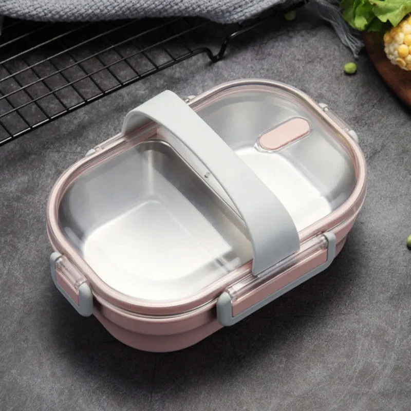 Stainless Steel Children's Lunch Box - Waterproof and Portable