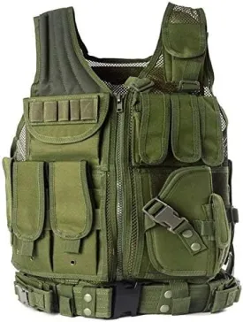 vAv YAKEDA Tactical Vest Outdoor Ultra-Light Breathable Training Airsoft Vest Adjustable for Adults