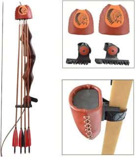 XIXILI Archery Arrow Quiver Longbow Leather Slide on Quiver Holder 4/6-Arrows,Quick Disconnect Release Lock Mounting Archery Recurve Bow Arrow Case for Outdoor Hunting Shooting