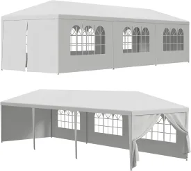 ZENY™10 X 30 Outdoor Wedding Party Tent Camping Shelter Gazebo Canopy with Removable Sidewalls Easy Set Gazebo BBQ Pavilion Canopy